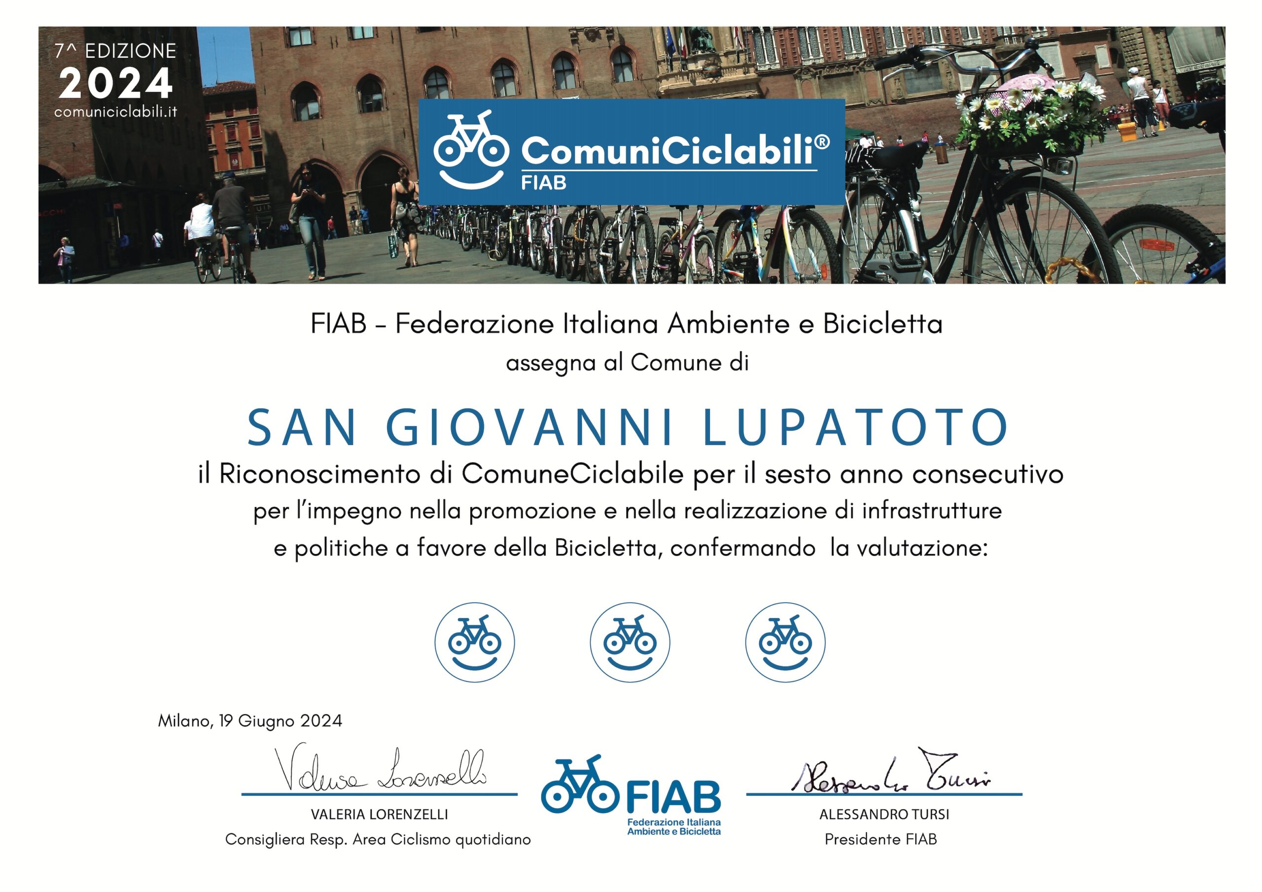 San Giovanni Lupatoto si conferma città virtuosa per i ciclisti