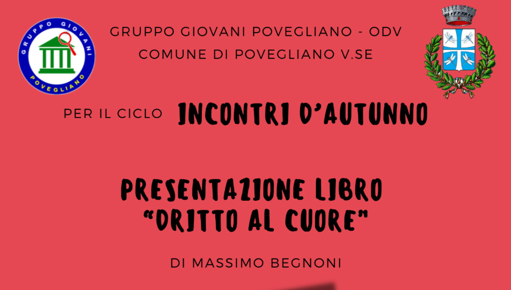 Invito alla presentazione del libro “Dritto al cuore” di Massimo Begnoni