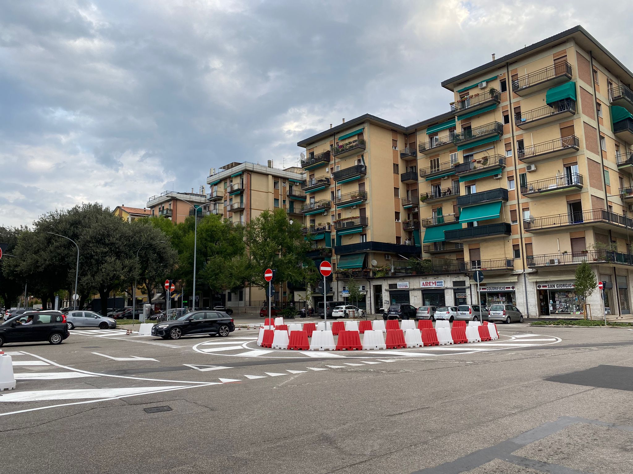 Verona, finiti i lavori per la rotatoria allo stadio