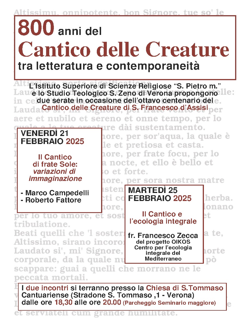 Il Cantico delle Creature e la Terra Santa