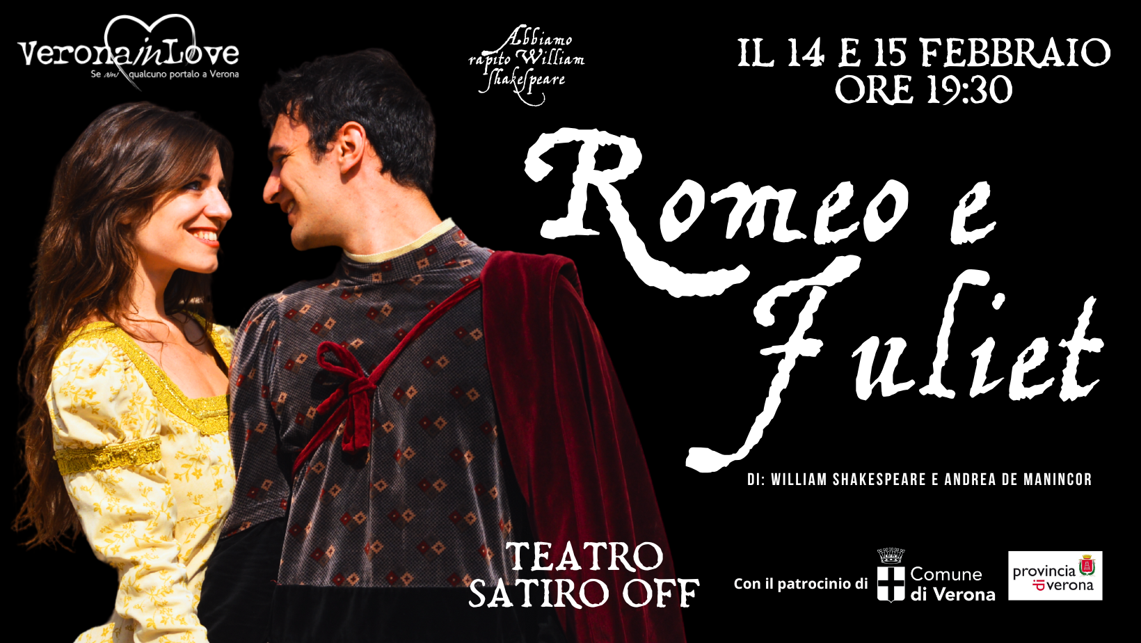 Il weekend di San Valentino al Teatro Satiro OFF di Verona